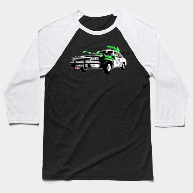 Highway Punchado Car Upgraded v. Blank Text Code Green Baseball T-Shirt by punchado